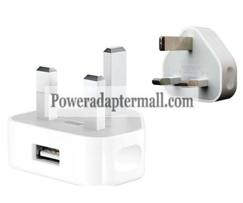 100 x UK-3PIN Mains USB Plug Charger For Apple iPhone ipod